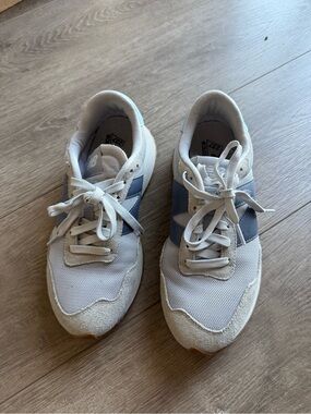 Light Gray & Blue New Balance 237 Sneakers
